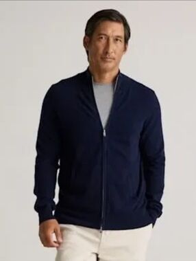 Quince Mongolian Cashmere Full Zip Mens Sweater